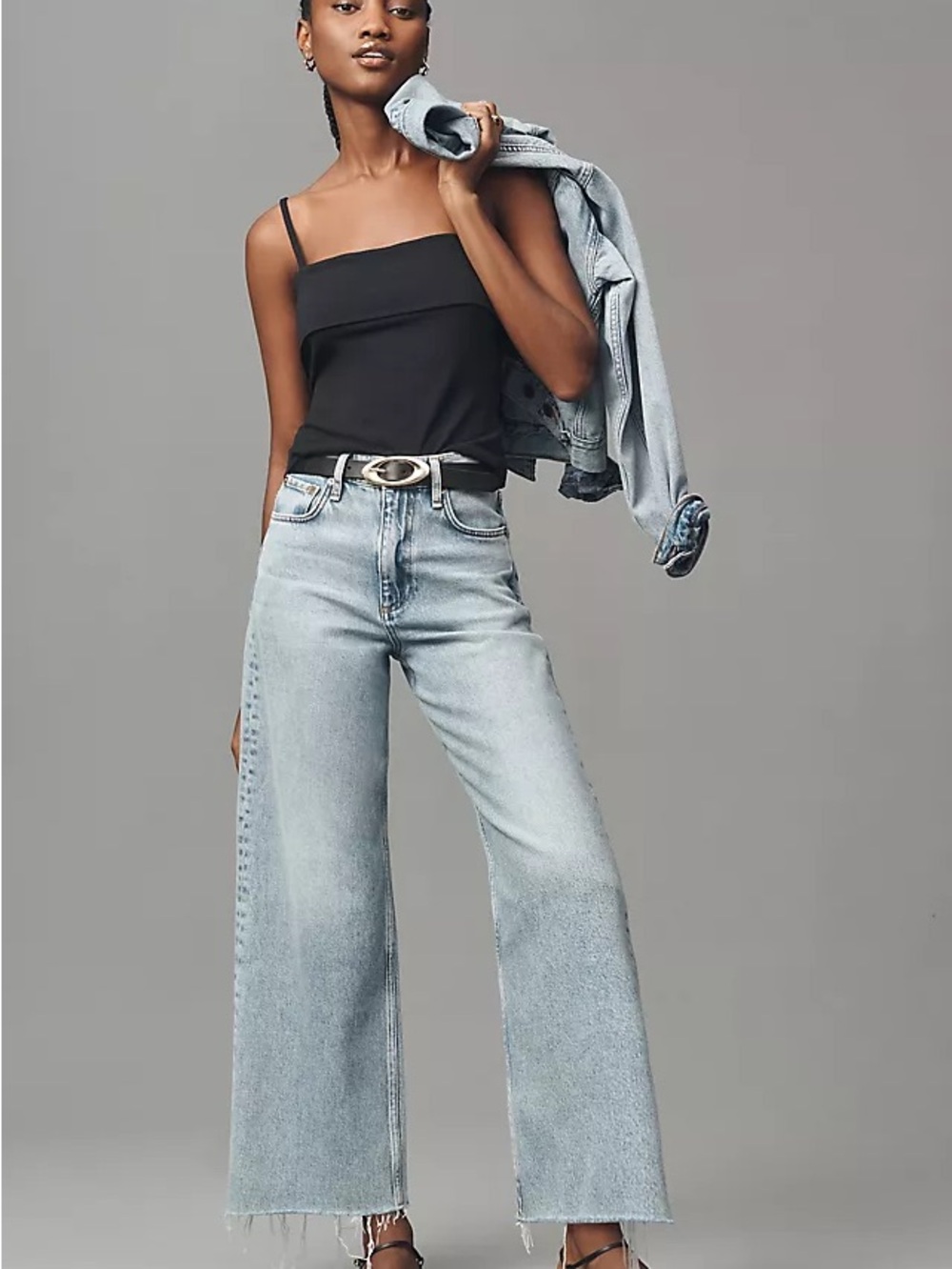 Rag & Bone Andi High-Rise Ankle Wide Leg Cecilia Light Blue Jeans 24